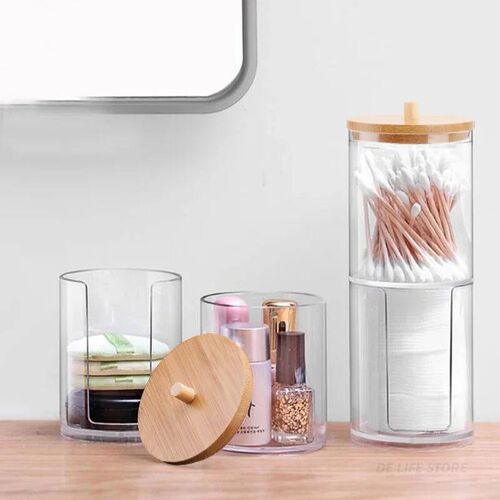 Makeup Cotton Pad Organizer Bathroom Storage Box For Cotton