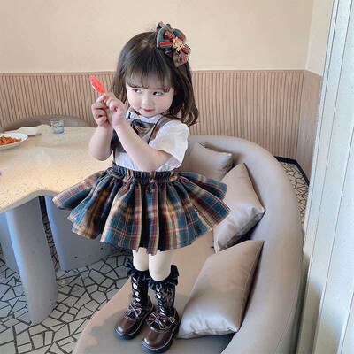 Girls Skirt Skirt JK Pontoon Childrens Skirt Babys Pleate