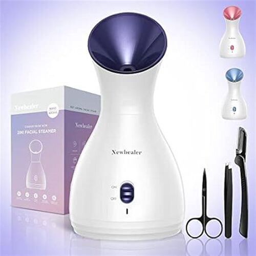 Newbealer 2in1 Facial Steamer, Hot Mist Facial Aromathera