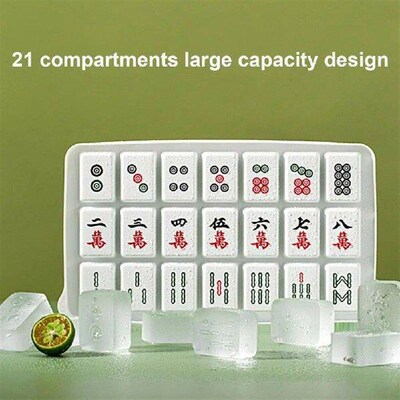 Ice Cube Tray Mahjong Design 21 Grids Easy Demolding