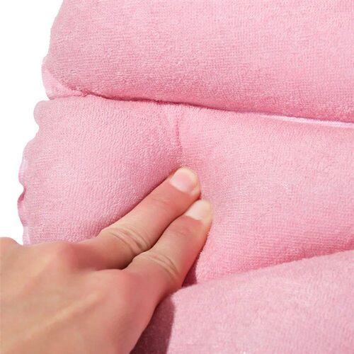 3Color Soft Fan-shaped Inflatable Bath Pillow Neck Support W