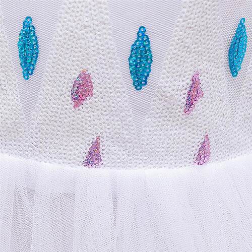 Carnival Halloween Girls Elsa Party Dress Children Tulle Seq