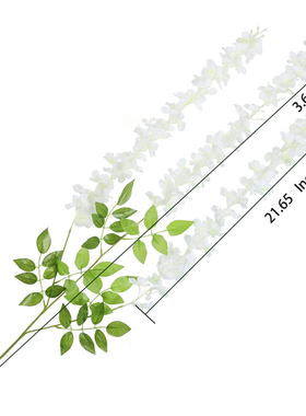 12pcs Artificial Wisteria Flowers Ratta Extra Long Thick Vin