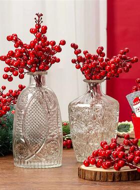 Christmas Faux Winter Berry Sprigs Artificial Red Berries St
