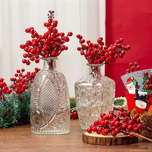 Christmas Faux Winter Berry Sprigs Artificial Red Berries St