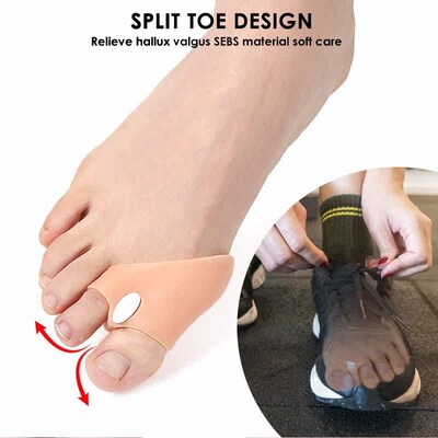 2pcs=1Pair Silicone Toes Separator Bunion Foot Hallux Valgus