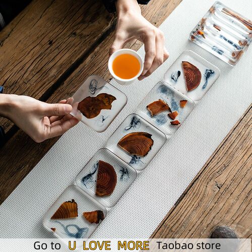 Coaster Resin Tea Pad Transparent Coaster Tea Coaster Tea Ce