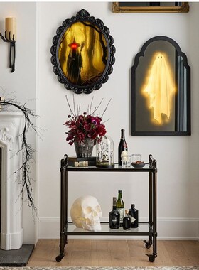跨境Halloween decoration ghost mirror 万圣节幽灵镜子装饰摆件