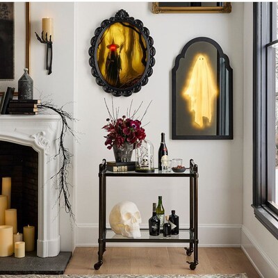跨境Halloween decoration ghost mirror 万圣节幽灵镜子装饰摆件