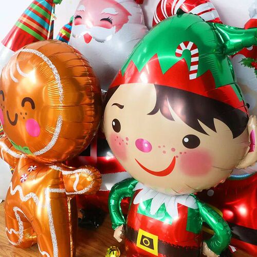 Foil Christmas Balloon Elk Snowman Santa Claus Gingerbread M