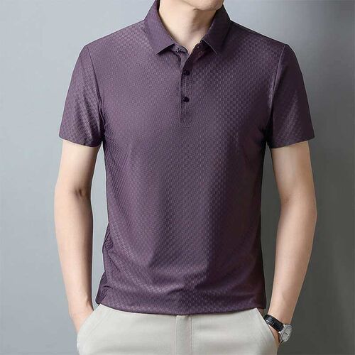 Mile-age a Summer Wear Non-ironing Non-marking Ice Silk Polo