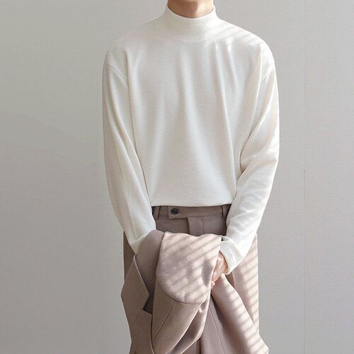 Yasuk 2023 Spring Autumn Winter Solid Casual Plush Turtlenec