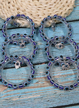 Lucky Turkish Blue Eye Bracelet for Women Men Elephant Butte