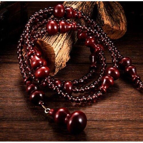 Peach Wood Calabash Bead Curtain, Door to Door Partition,