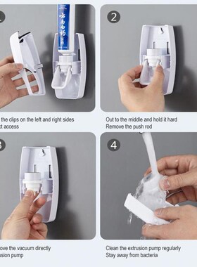 Toothbrush Holder Automatic Toothpaste Dispenser Set Dustpro