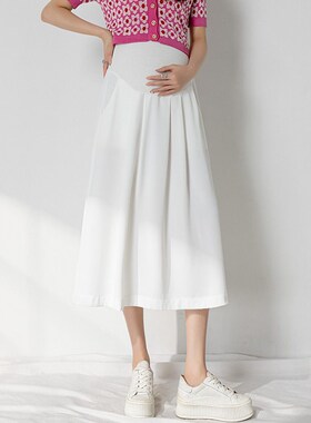 Real Shot 2022 New Maternity Dress Skirt Summer Fashion High