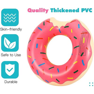 Rooxin Donut Swimming Ring Inflatable Swim Pool Float For Ki