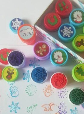 10 Pieces/box Childrens Toy Stamp Cartoon Marine Animal Din