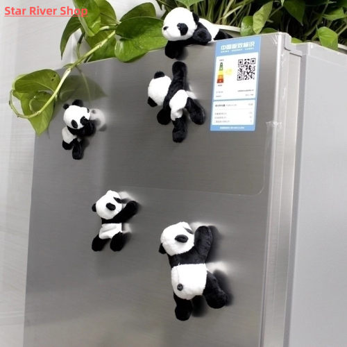 1Pc Cartoon Cute Soft Plush Panda Fridge Strong Magnet Refri