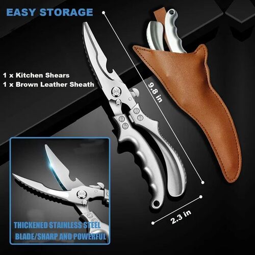 Kitchen Scissors Heavy Duty Meat Fruit Boning Fishing Huntin