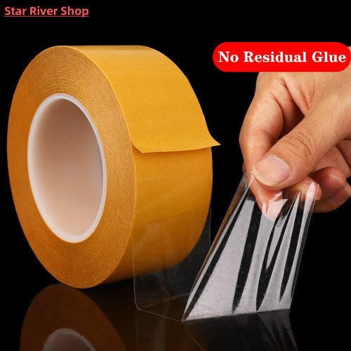 1PCS 50M/Roll PET Double Sided Super Sticky Adhesive Tape He