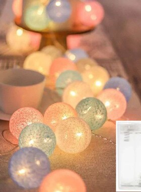 String Lights 10/20/30 LEDs Cotton Thread Balls Home Decorat