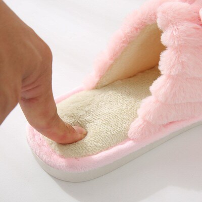 Winter Fluffy Slippers Home Indoor Wood Floor Thickening Ant