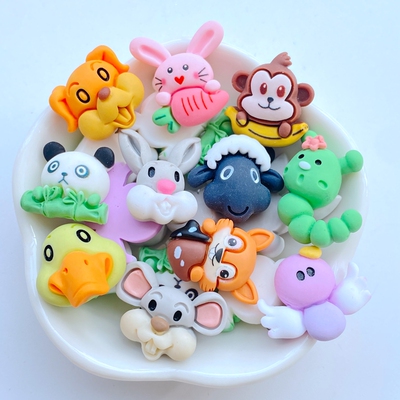 20Pcs Mixed Colorful Resin Bear, meteor, popsicle,Cabochons