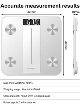 INSMART Bathroom Scale Body Weight Balance Scale Digital BMI
