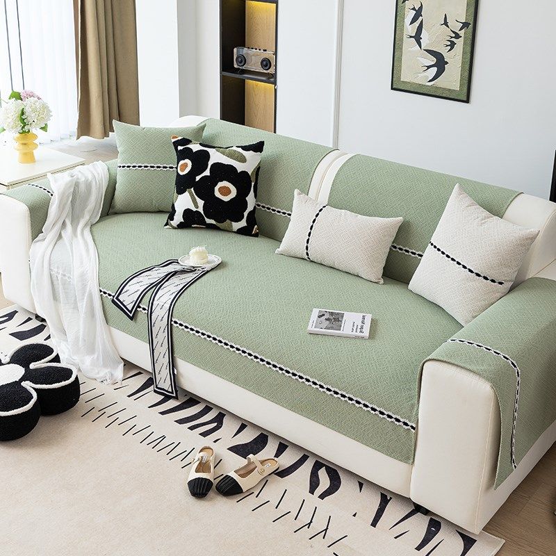 防滑小清新沙发垫202新款四季通用垫布定制提花雪尼尔沙发坐垫