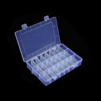 Container Plastic Box Practical Adjustable Compartment Jewel