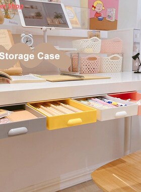 Plastic Drawer Hidden Storage Box Organizer Under-desk Drawe