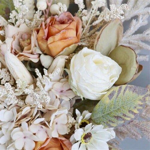Unique Imitated Flower Bundle Luxurious Silk Champagne