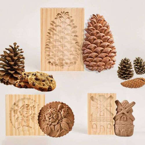 Wooden Cookie Mold Cutter Wooden Gingerbread Cookie Moulds D