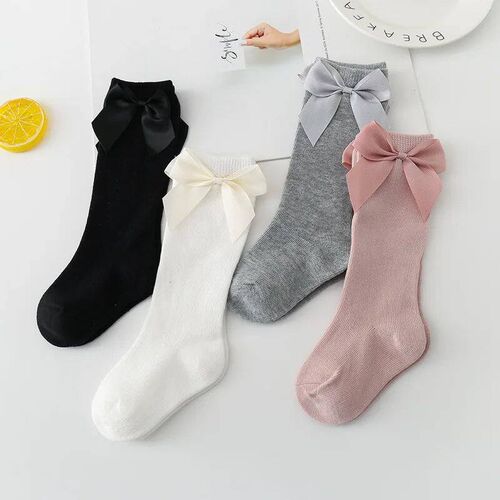 2023 Baby Girls Socks New Toddlers Girl Big Bow Knee High Lo