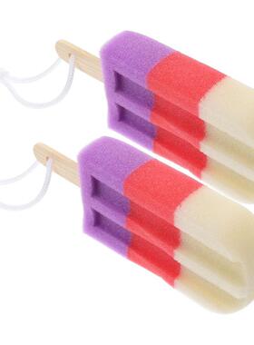 3 Pcs Ice Cream Shaped Bath Soft Sponge Body Loofah Exfoliat