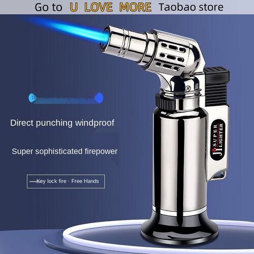 New Jet Flame Windproof Cigar Lighter Butane Gas Blow Torch
