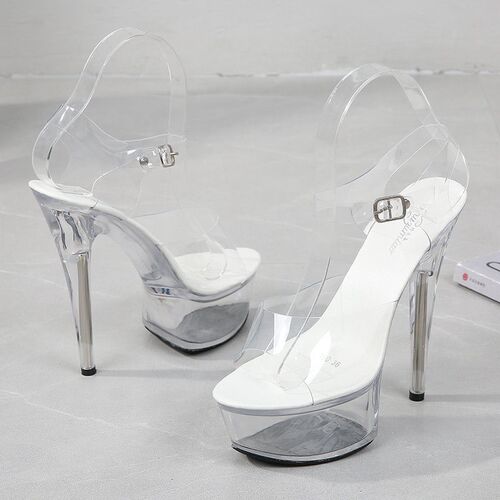 Crystal Show Stripper Heels Clear Shoes Women 2023 Platforms
