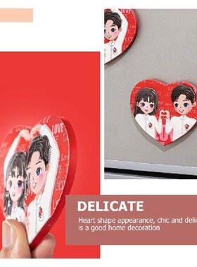2 Pcs Shape Fridge Magnets Kitchen Accessories Valentine