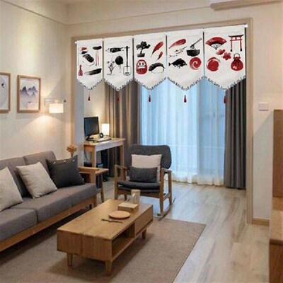 Japanese Tea Room Partition Kitchen Door Head Curtain