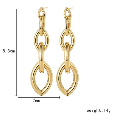Women Tassels Chain Earring Unusual Earrings Fashion Drop Ea