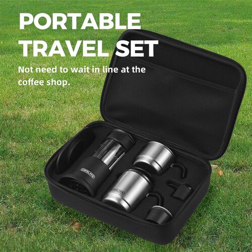 Portable Travel Coffee Maker Set 2 in 1 Compatible  Capsule