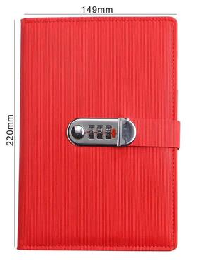 New A5 retro password book with Lock Diary Book Student Note