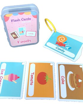 Kids Montessori Baby Learn English Word Card Flashcards Toys