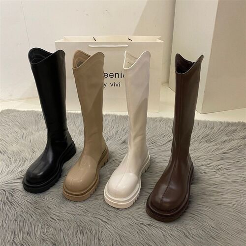 Winter Shoes for Women Knee High Boots Warm Botas Leather