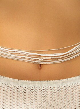Ingemark 8Pcs/Set Boho Beads Waist Chains Women Girls Summer