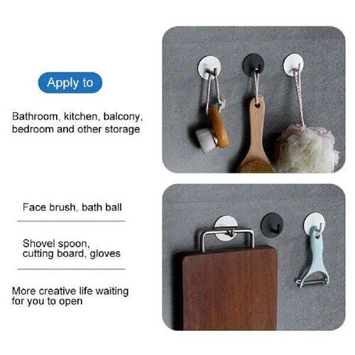 5/3/1pcs Stainless Steel Hooks Self Adhesive Storage Hooks