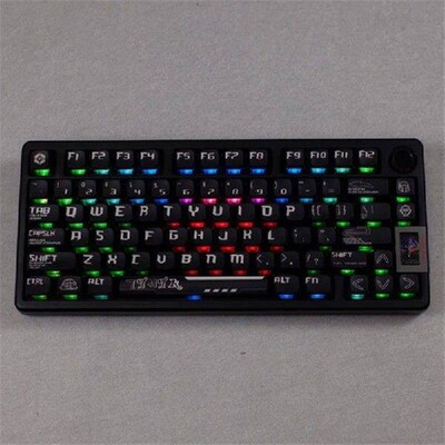122Keys MDA Black Knight Keycaps Heat Sublimated Mechanical