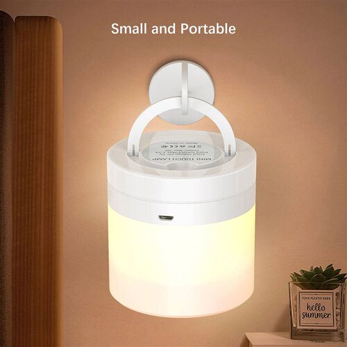 Table Lamp,Touch Dimmable Night Light,Portable USB Rechargea