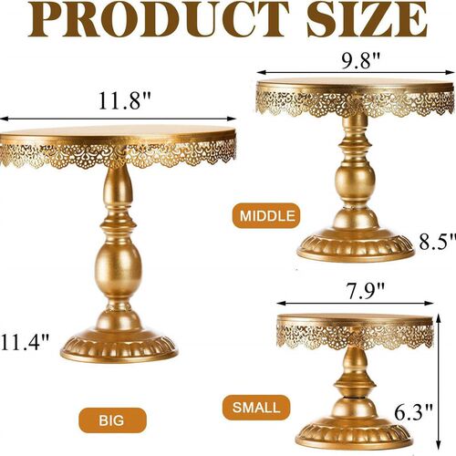 Three piece iron dessert table display shelf cake tray tea